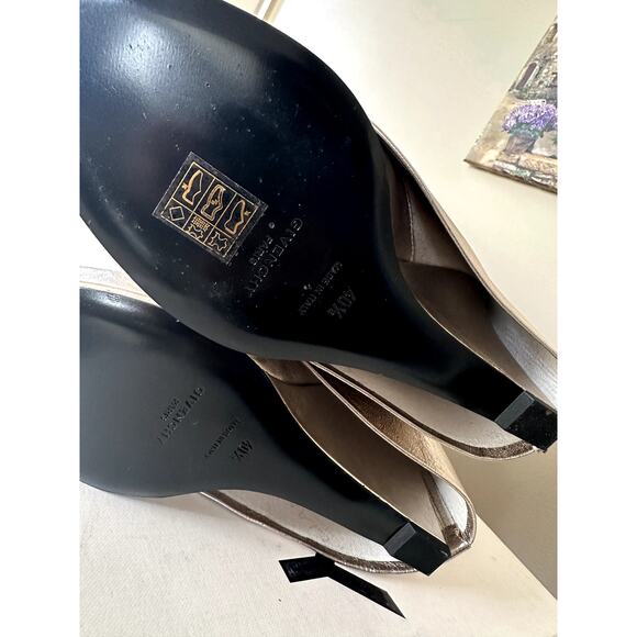 Givenchy Shark Lock Knee High Boots Womens Size 40.5 Gold Leather New - Picture 7 of 14